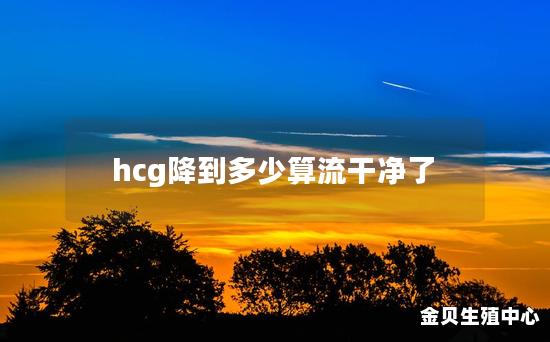 hcg降到多少算流干净了