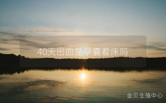 40天出血是孕囊着床吗