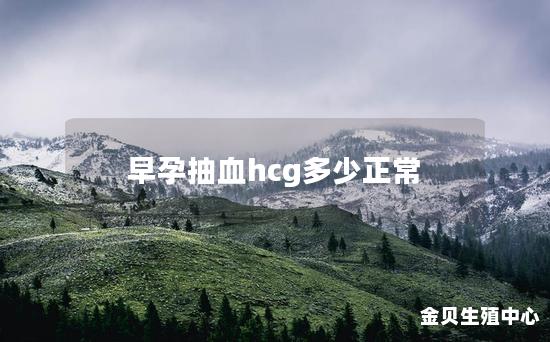 早孕抽血hcg多少正常