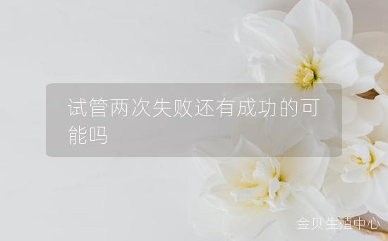 试管两次失败还有成功的可能吗