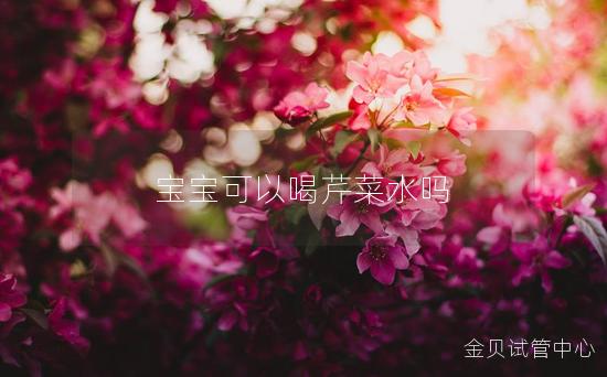 宝宝可以喝芹菜水吗