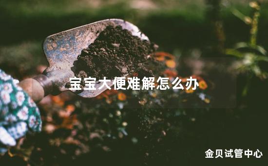 宝宝大便难解怎么办