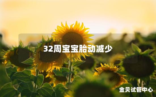 32周宝宝胎动减少