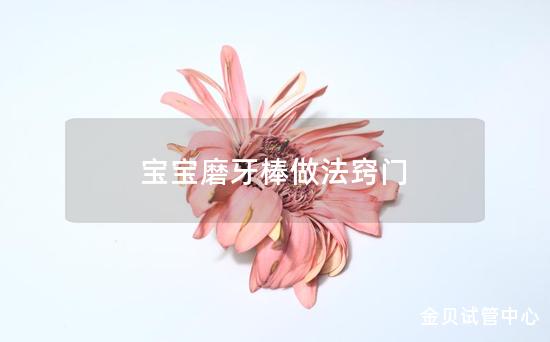 宝宝磨牙棒做法窍门