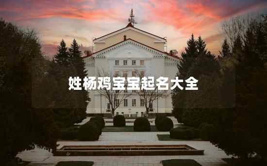 姓杨鸡宝宝起名大全