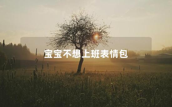 宝宝不想上班表情包