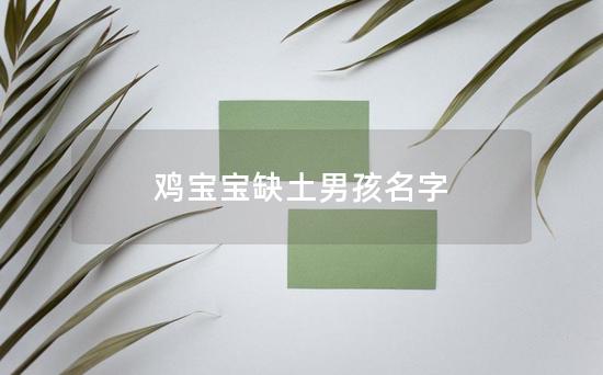 鸡宝宝缺土男孩名字